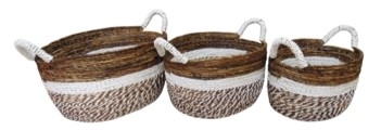 Basket with handles oval M