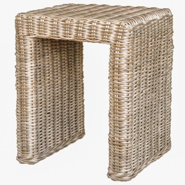Side table from natural rattan